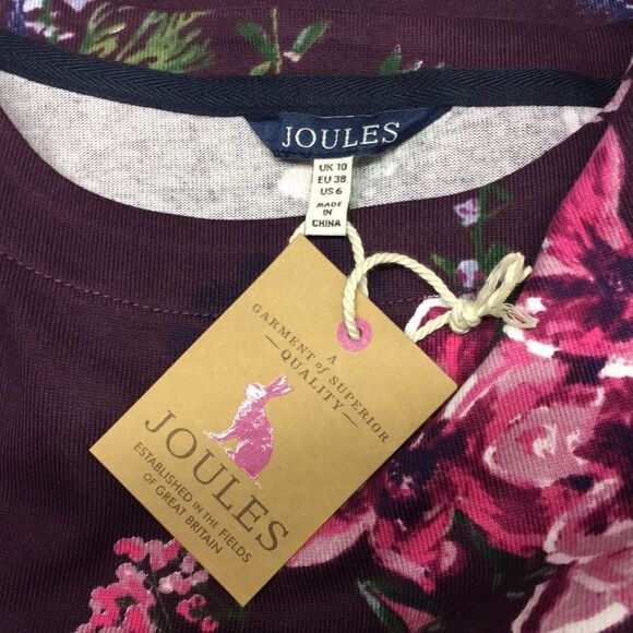 🔥JOULES SWEATER WOMENS SZ 6 (M) New 100% cotton burgundy - Picture 5 of 12